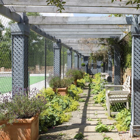 Challenge friends and family to a game of tennis