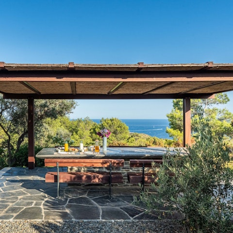 Get together for alfresco meals on the picturesque terrace