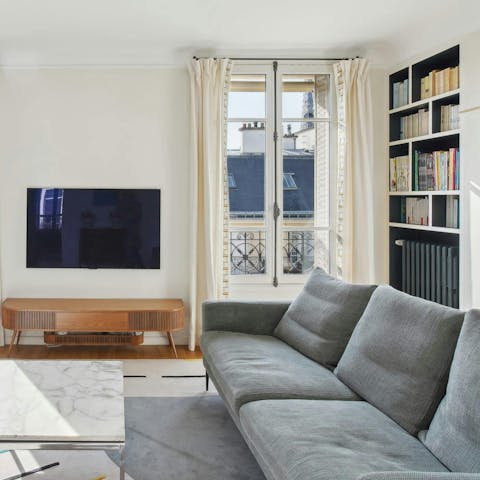 Catch a glimpse of the Iron Lady from the living area