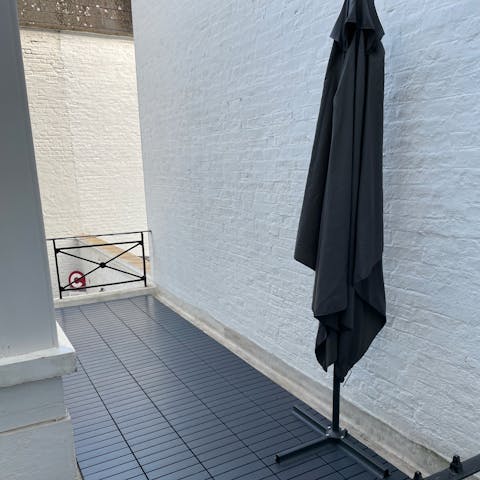 Get some fresh air our on the private terrace