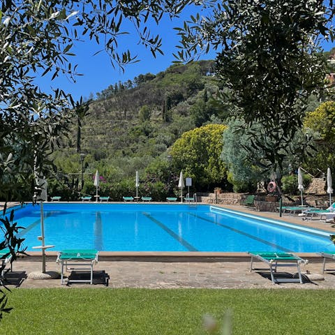 Cool off with a dip in the communal pool