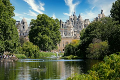 Stroll around St James's Park, a twenty-minute walk away