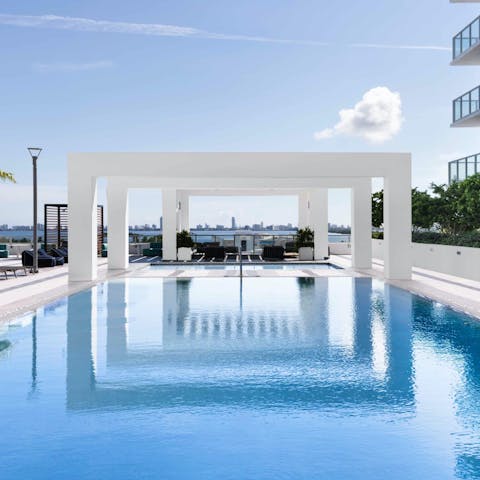 Spend lazy days chilling by the shared pool