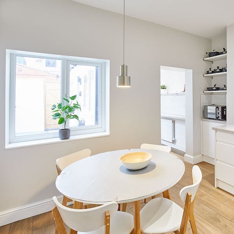 Feel a wonderful sense of relaxation whilst cooking and dining in the kitchen