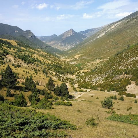 Explore the Pyrenees with all its hiking, skiing and mountain biking opportunities.