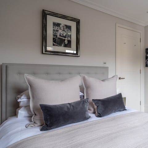 Enjoy a restful night's sleep in the plush bedrooms