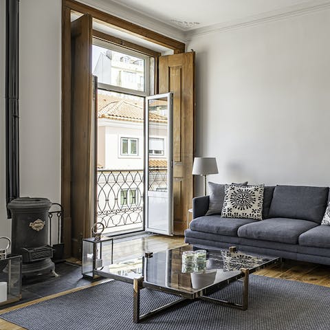 Throw open the French doors for plenty of fresh air