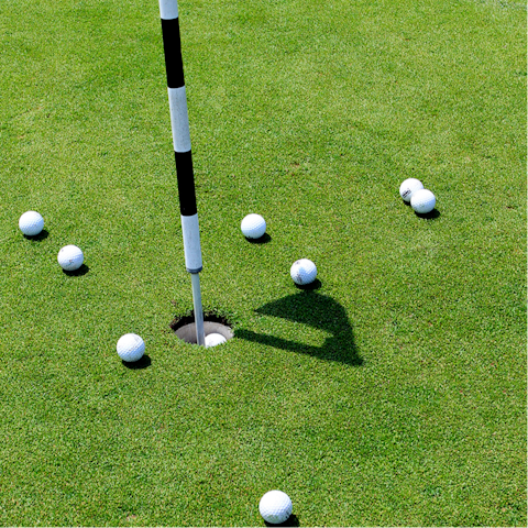 Hop in the buggy provided and have a round of golf on the resort's course