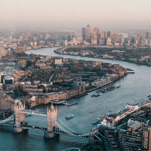 Soak up the iconic sights of London from the River Thames