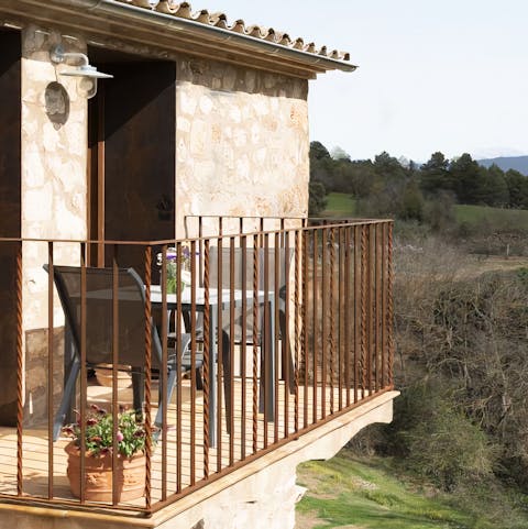 Linger over morning coffee on the balcony with the gorgeous views before you