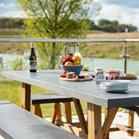 Fire up the barbecue and induce in an alfresco dinner with a view