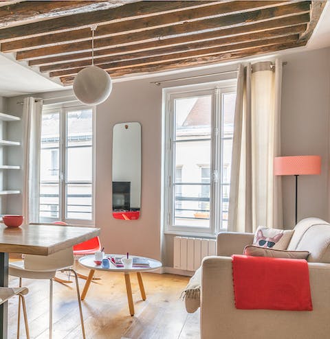 Exposed beams for a touch of rustic charm