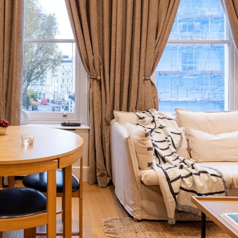 Get cosy on the sofa after a day of exploring