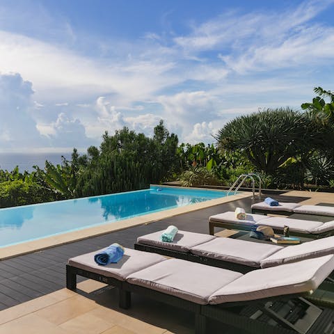 Go for a swim in the infinity pool
