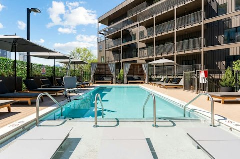 Cool off in the shared pool on a sunny Nashville afternoon