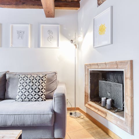 Cosy up by the fire on cooler evenings