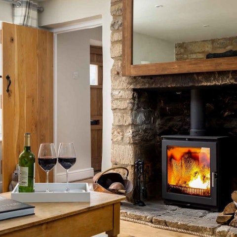 Spend cosy evenings relaxing by the wood-burning fire