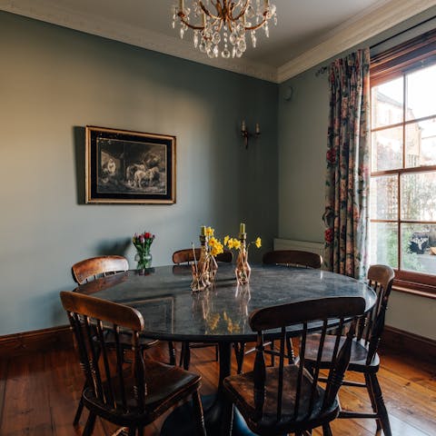 Whip up a delicious meal to enjoy in the dining room