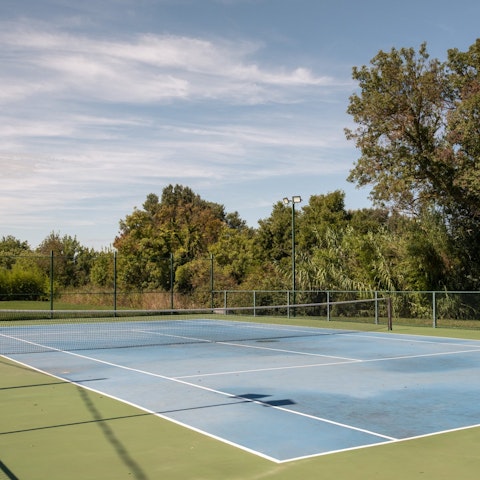Play tennis in the sunshine on the private court