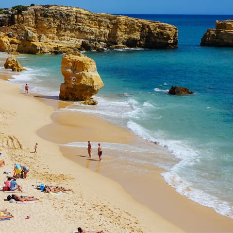 Enjoy the idyllic Coelha beach, just a short drive or walk away