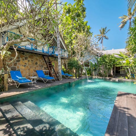 Swim in the shared pool