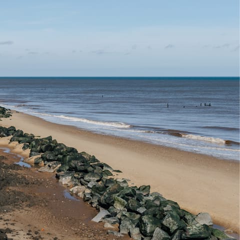 Enjoy a leisurely stroll along the coast – Happisburgh Beach is less than twenty minutes away on foot