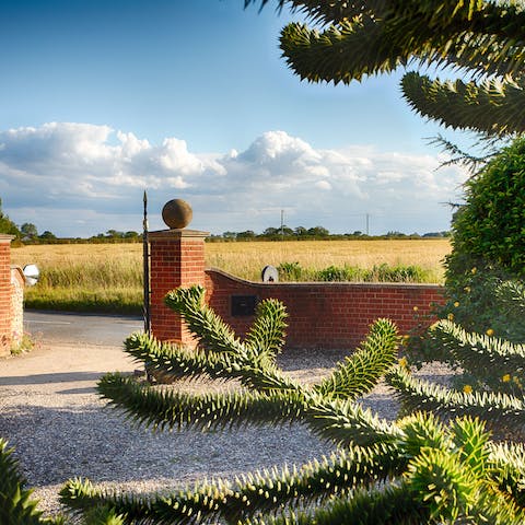 Leash up the dog and take a walk through the countryside