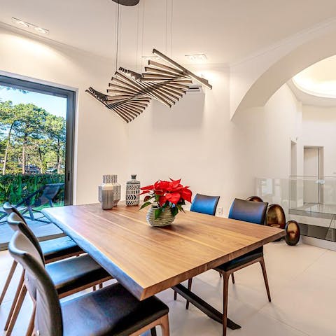 Serve up some local Portuguese delicacies at the dining area