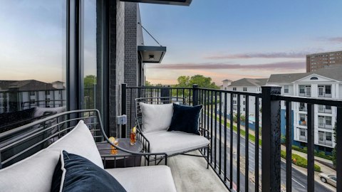 Take your favourite evening drinks onto the balcony