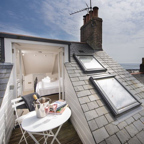 Enjoy breakfast on the balcony