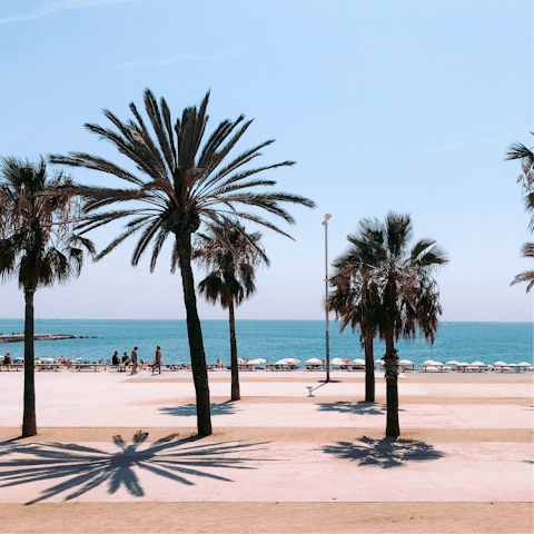 Achieve a golden glow on the sun-kissed sands of the beach, just a twenty-one minute drive from the apartment