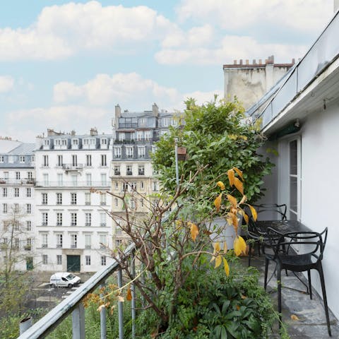 Relax on the balcony with a glass of bubbly as the sun goes down