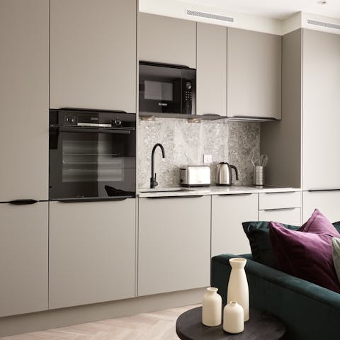 Cook tasty meals in the fully-equipped kitchen