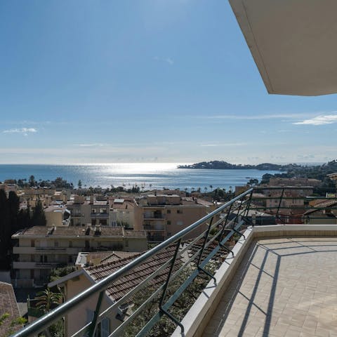 Enjoy superb sea views from your spot on the balcony