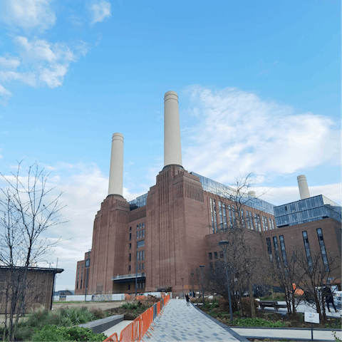 Explore the newly-opened Battersea Power Station, less than ten minutes away on foot