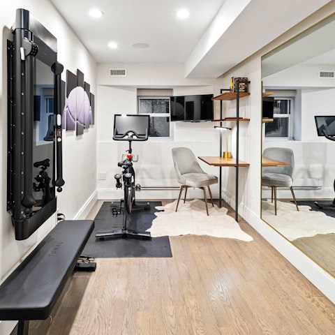 Enjoy a ride on the bike or catch up on work in the home office