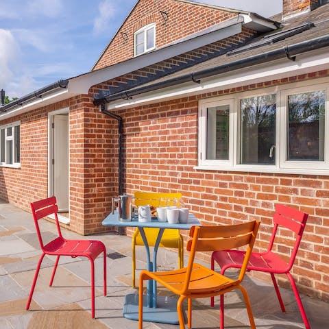 Enjoy leisurely breakfasts outside in the sunshine