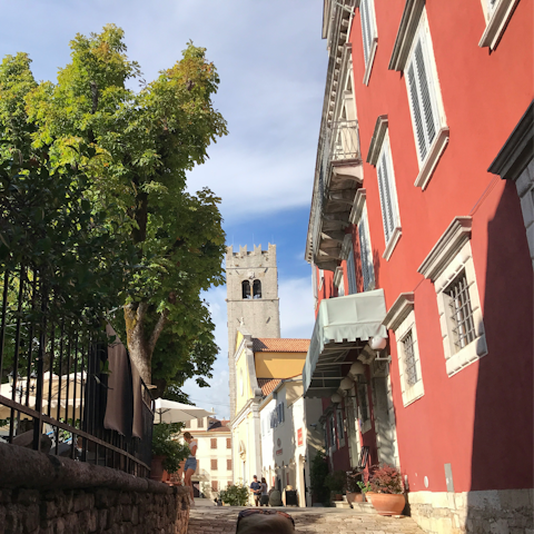 Explore the Medieval town of Motovun – a twelve-minute drive away