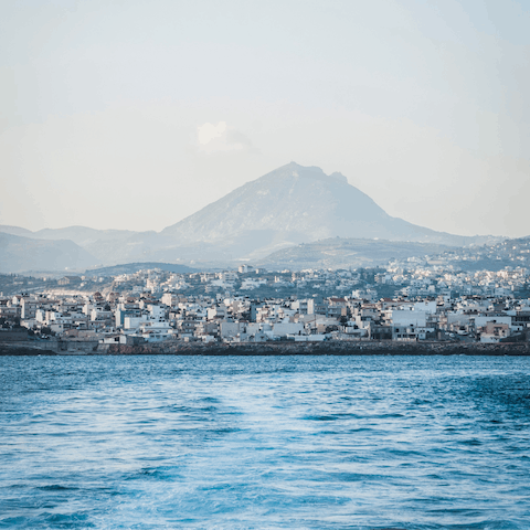 Visit the port city of Heraklion, only a short drive away from your doorstep