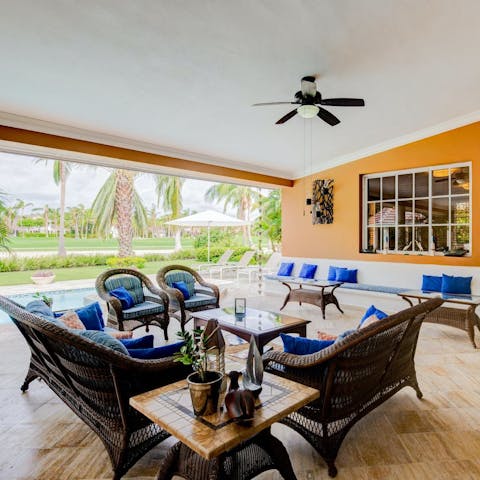 Enjoy some Mamajuanas or Coco Loco's out on the covered terrace