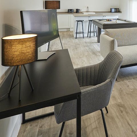 Catch up on emails or plan the itinerary for your stay