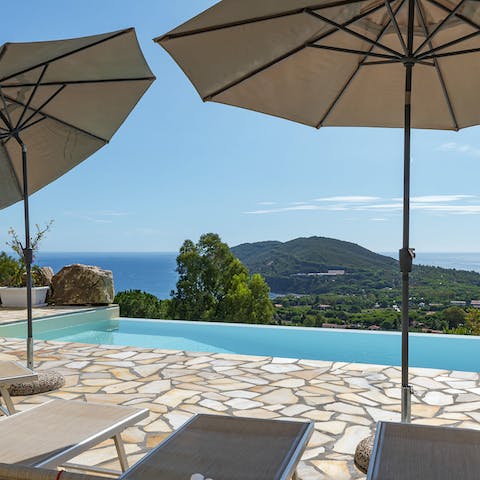 Take a dip in the heated infinity pool