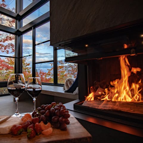 Light the fire and gather for cosy evenings drinks