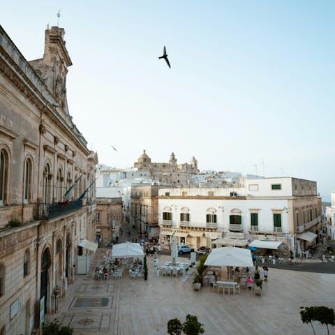 Explore the beautiful whitewashed old town of Ostuni