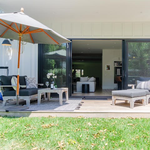 Unwind with your favorite book on the patio