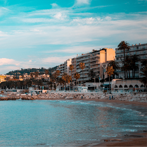 Look forward to sunbathing on La Croisette Beach