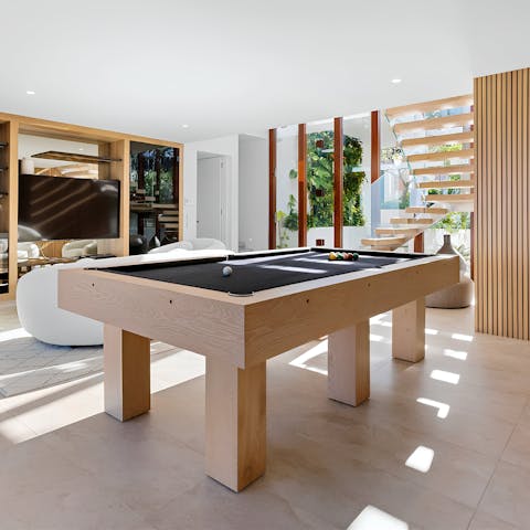 Challenge your guests to a game of pool