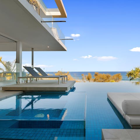 Admire stunning sea views from the private pool