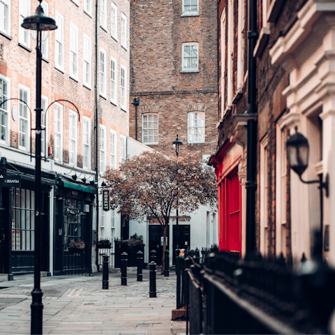 Wander five minutes over to Soho for galleries and late-night bars