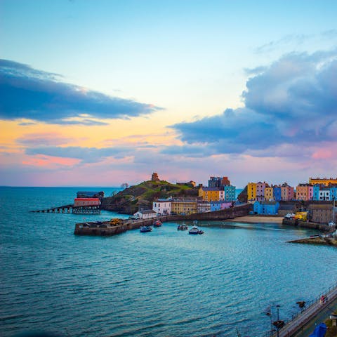 Call in on your Pembrokeshire neighbours – Tenby is less than a half-an-hour drive away